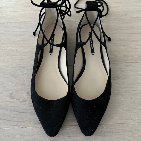 Zara point toe ballet strappy flats - size 36 (US 6/6.5) - Picture 1 of 3